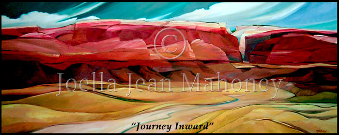 Journey Inward, from the Red Wall Series by Joella Jean Mahoney
